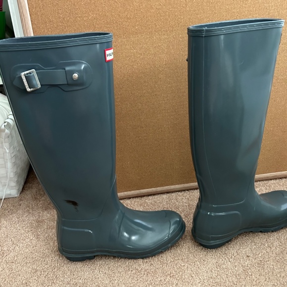 Hunter Boots Original Tall Gloss Graphite - Picture 3 of 5